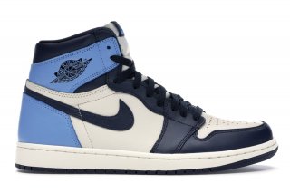 Air Jordan 1 High Retro "Obsidian Unc" Voile Bleu (555088-140)