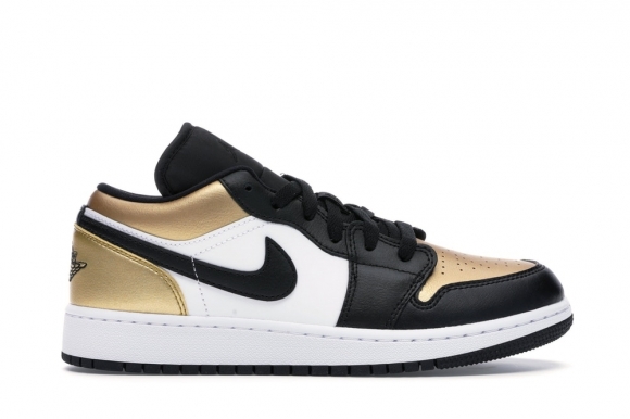 Air Jordan 1 Low (GS) "Gold Toe" Or Noir (CQ9487-700)