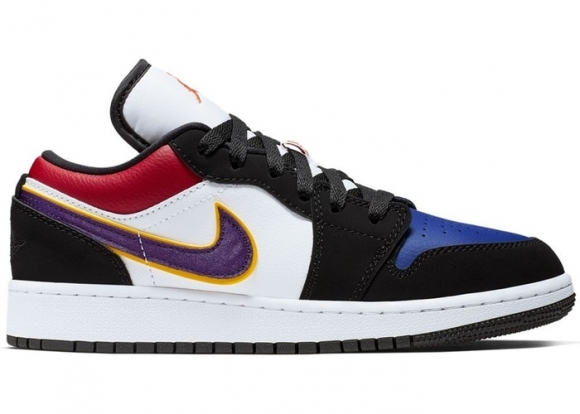 Air Jordan 1 Low (GS) "Lakers" Top 3 Noir Pourpre (553560-051)