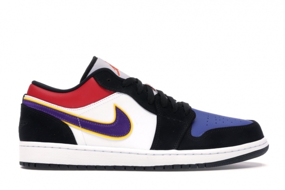 Air Jordan 1 Low "Lakers" Top 3 Noir Pourpre (CJ9216-051)