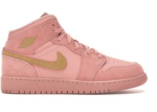 Air Jordan 1 Mid (GS) Corail Or (BQ6931-600)