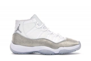 Air Jordan 11 Retro Femme Blanc Métallique Argent (AR0715-100)