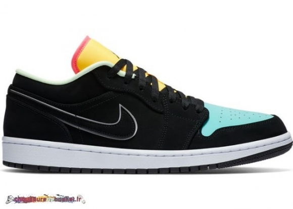 Air Jordan 1 Low Noir Aurora Vert Orange (CK3022-013)