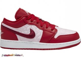 Air Jordan 1 Low Se "Rouge Quilt" (Gs) Rose Rouge (DB3621-600)