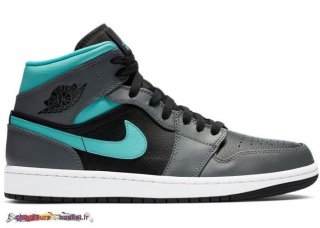 Air Jordan 1 Mid Gris Aqua (554724-063)