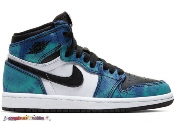 Air Jordan 1 Retro High "Tie Dye" (Ps) Noir Vert (CU0449-100)