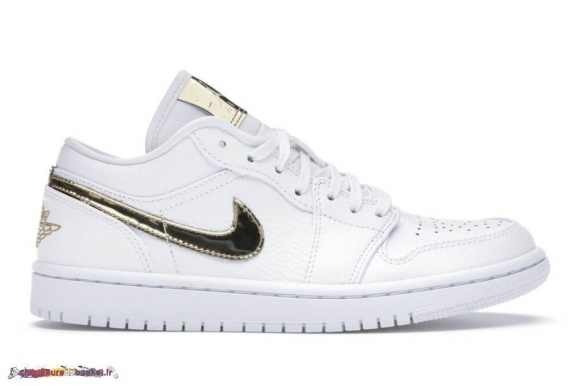 Jordan 1 Low "Blanc Métallique Or" (W) Blanc Or (CZ4776-100)