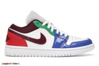 Jordan 1 Low "Multi Couleur" (W) Blanc Rouge (DB5455-100)