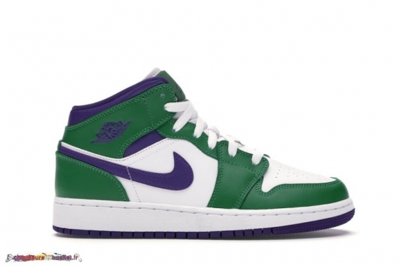 Jordan 1 Mid IncRougeible "Hulk" (Gs) Blanc Pourpre (554725-300)