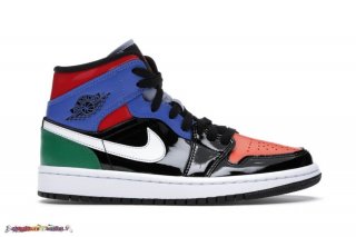 Jordan 1 Mid "Multi Brevet" (W) Noir Blanc (CV5276-001)