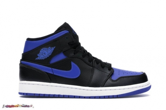 Jordan 1 Mid Royal (2020) Noir Blanc (554724-068)