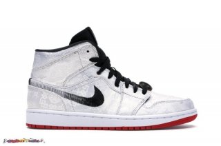 Jordan 1 Mid Se "Fearless Edison" Chen Clot Rouge Blanc (CU2804-100)