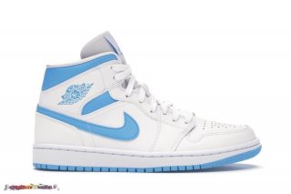 Jordan 1 Mid "Unc" (W) Bleu Blanc (BQ6472-114)