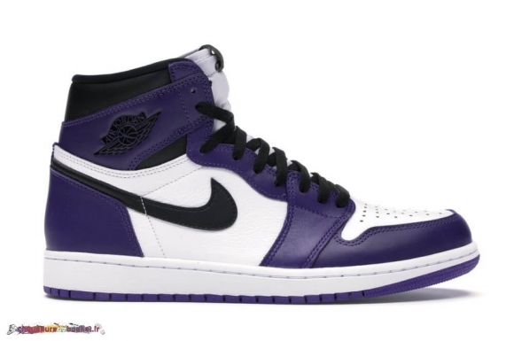 Jordan 1 Retro High "Court Pourpre" Noir Blanc (555088-500)