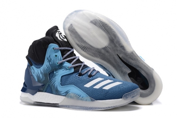 Adidas Derrick Rose 7 Foncé Bleu Blanc