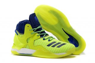 Adidas Derrick Rose 7 Foncé Bleu Fluorescent Vert