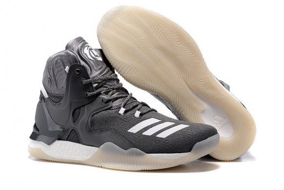 Adidas Derrick Rose 7 Foncé Gris Blanc