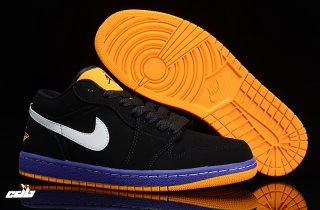 Air Jordan 1 Noir Jaune Pourpre