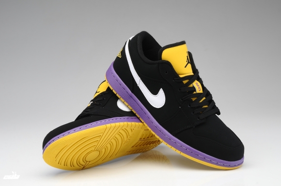 Air Jordan 1 Noir Pourpre Jaune