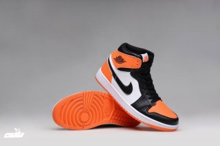 Air Jordan 1 Orange Blanc Noir