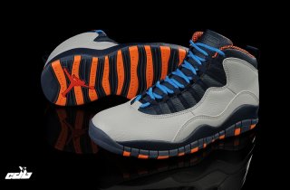 Air Jordan 10 Blanc Bleu Orange