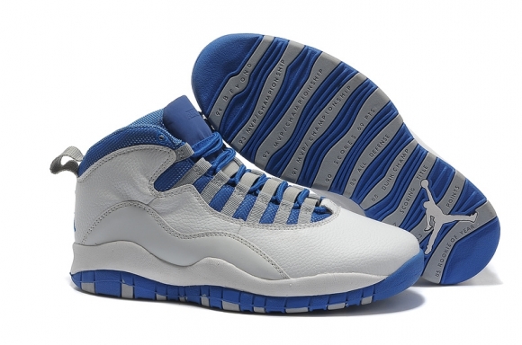 Air Jordan 10 Blanc Gris Bleu