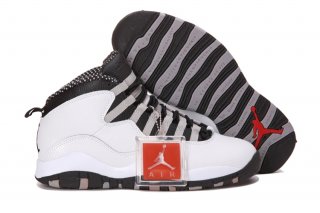 Air Jordan 10 Blanc Gris Noir