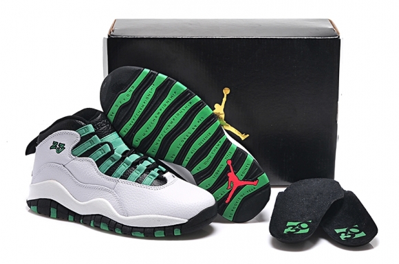 Air Jordan 10 Blanc Noir Vert