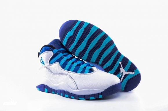 Air Jordan 10 Foncé Bleu Blanc