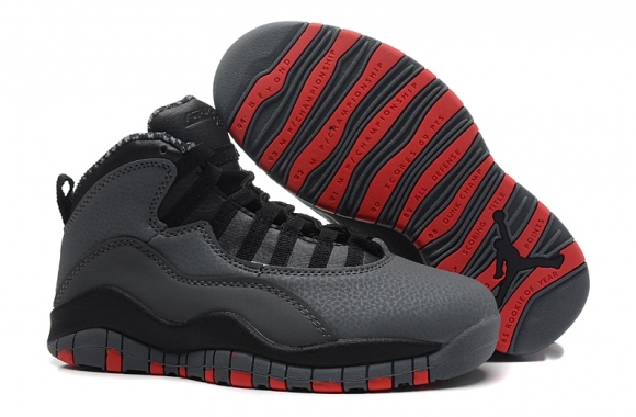 Air Jordan 10 Gris Noir Enfant