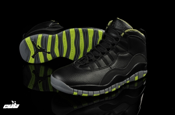 Air Jordan 10 Noir Fluorescent Vert