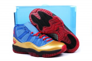 Air Jordan 11 Bleu Or Rouge