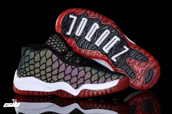 Air Jordan 11 Multicolore Noir Rouge Enfant