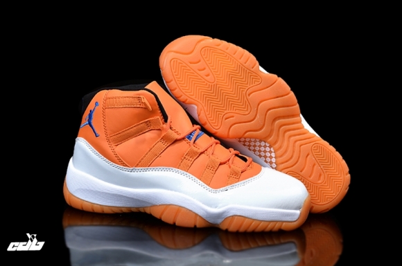 Air Jordan 11 Orange Blanc