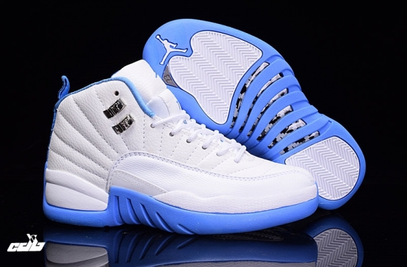 Air Jordan 12 Blanc Bleu