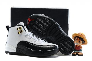 Air Jordan 12 Blanc Noir Enfant