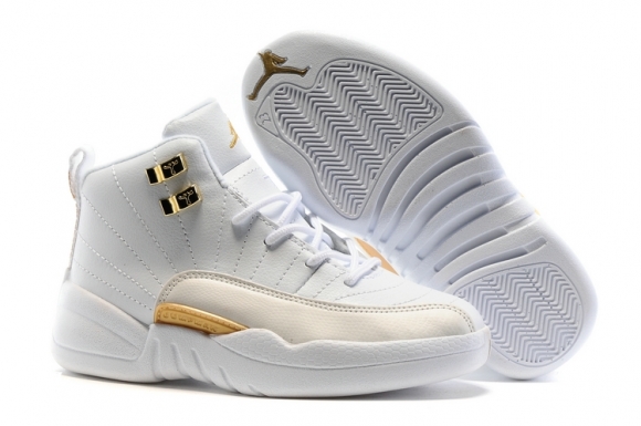 Air Jordan 12 Blanc Or Enfant