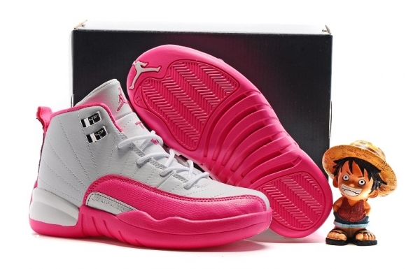 Air Jordan 12 Blanc Rose Enfant