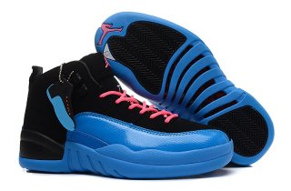 Air Jordan 12 Bleu Noir Rose