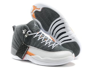 Air Jordan 12 Gris Orange Blanc