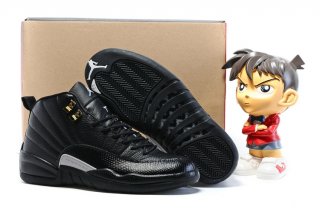 Air Jordan 12 Noir Gris Or