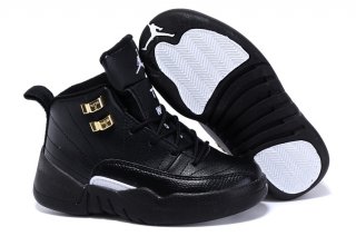 Air Jordan 12 Noir Or Enfant