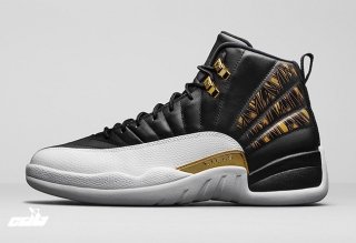 Air Jordan 12 Or Noir Blanc