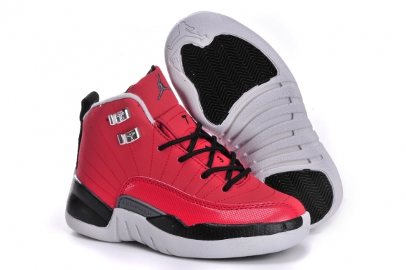 Air Jordan 12 Rouge Noir Enfant