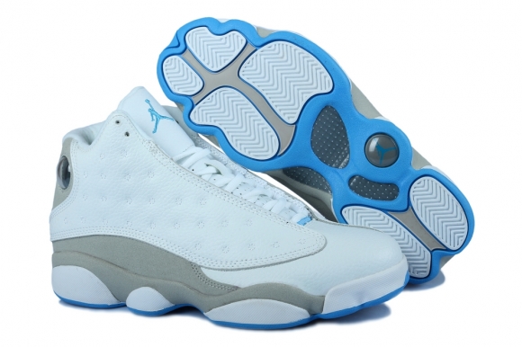 Air Jordan 13 Blanc Gris Bleu