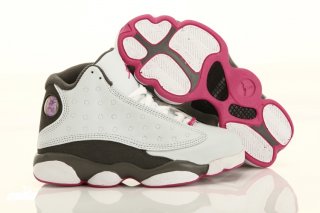 Air Jordan 13 Blanc Gris Rose Enfant