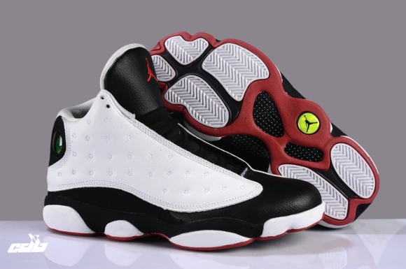 Air Jordan 13 Blanc Noir Rouge Vert