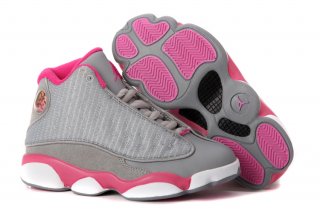 Air Jordan 13 Gris Rose Enfant