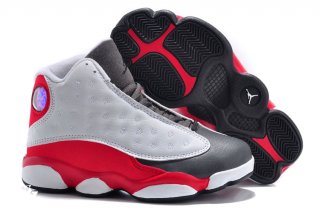 Air Jordan 13 Gris Rouge Blanc Enfant