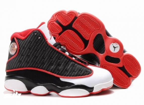 Air Jordan 13 Noir Rouge Blanc Enfant